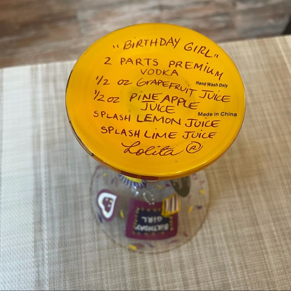 Lolita Birthday Girl Martini Glass - Picture 4 of 7